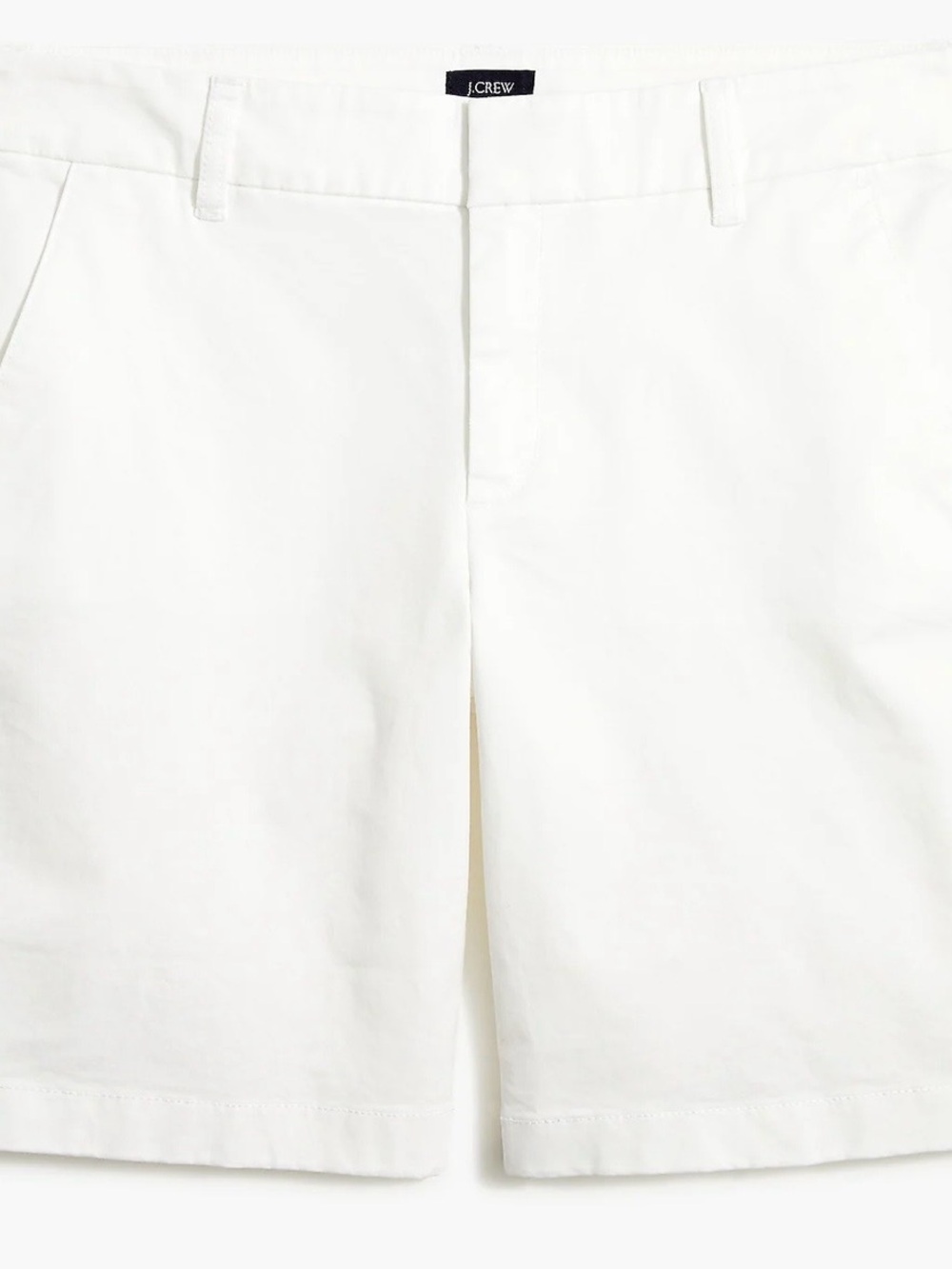 J. Crew Women's 9” White Bermuda Chino Shorts
